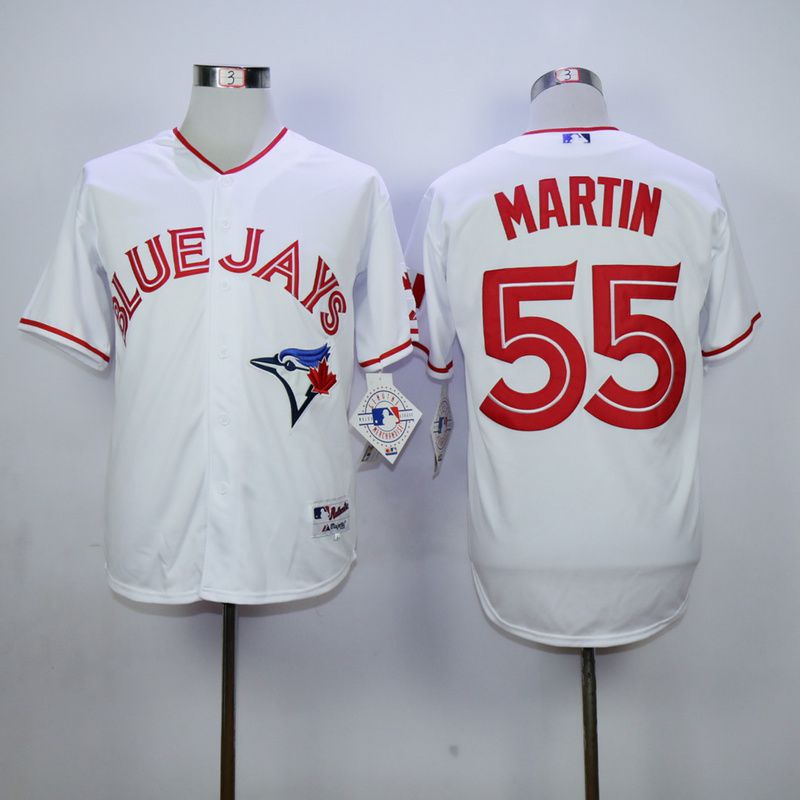 Men Toronto Blue Jays #55 Martin White red MLB Jerseys->toronto blue jays->MLB Jersey
